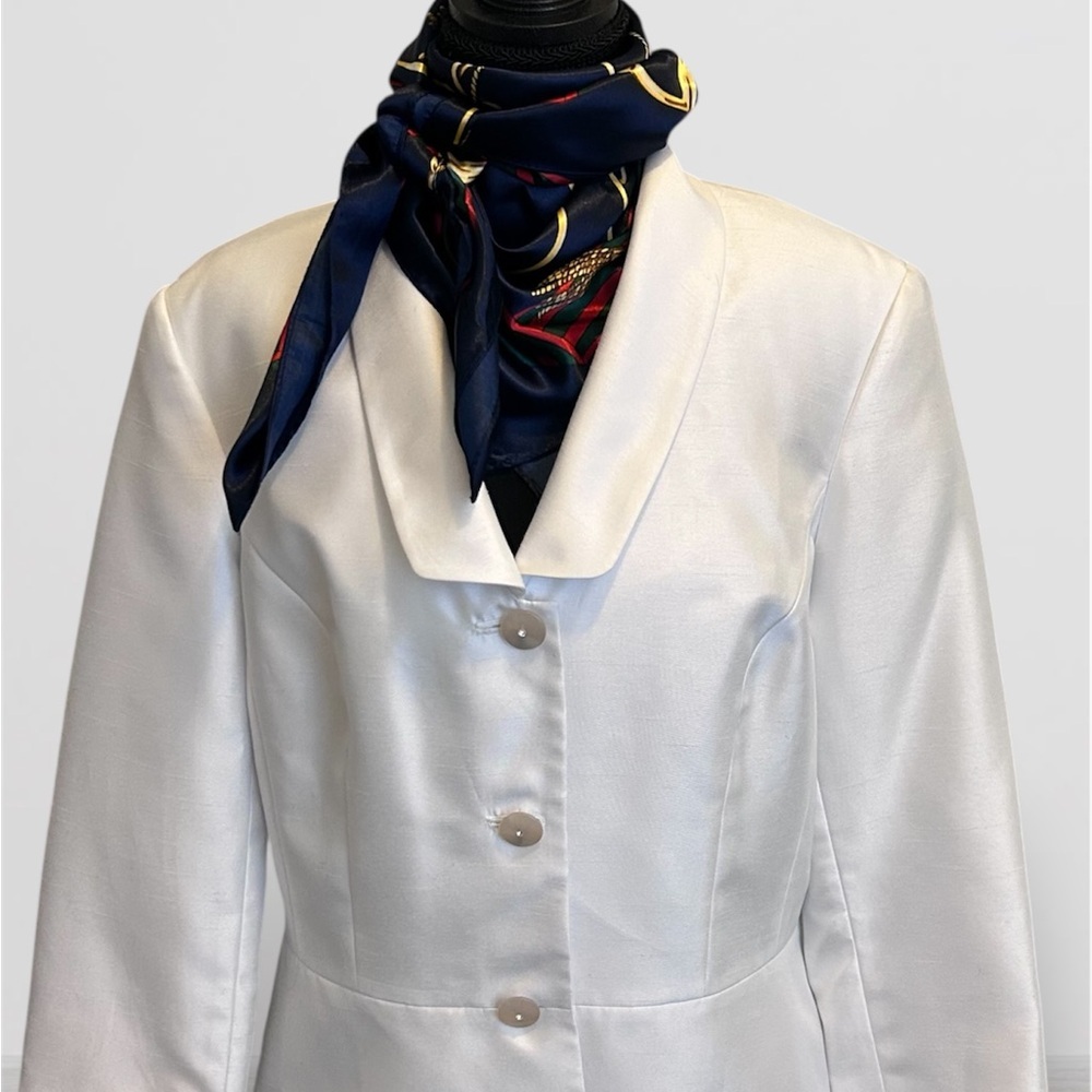 John Meyer White 3/4 Sleeve Jacket Size 10